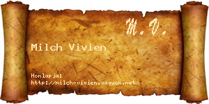 Milch Vivien névjegykártya